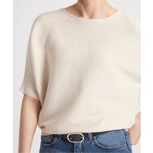 The Reset R Label Dolman Sleeve Ribbed Sweater Top, S/M